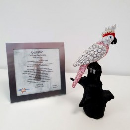 Swarovski Crystal | H.Q. Starline | Pink Cockatoo - on Tree | HQ0029308